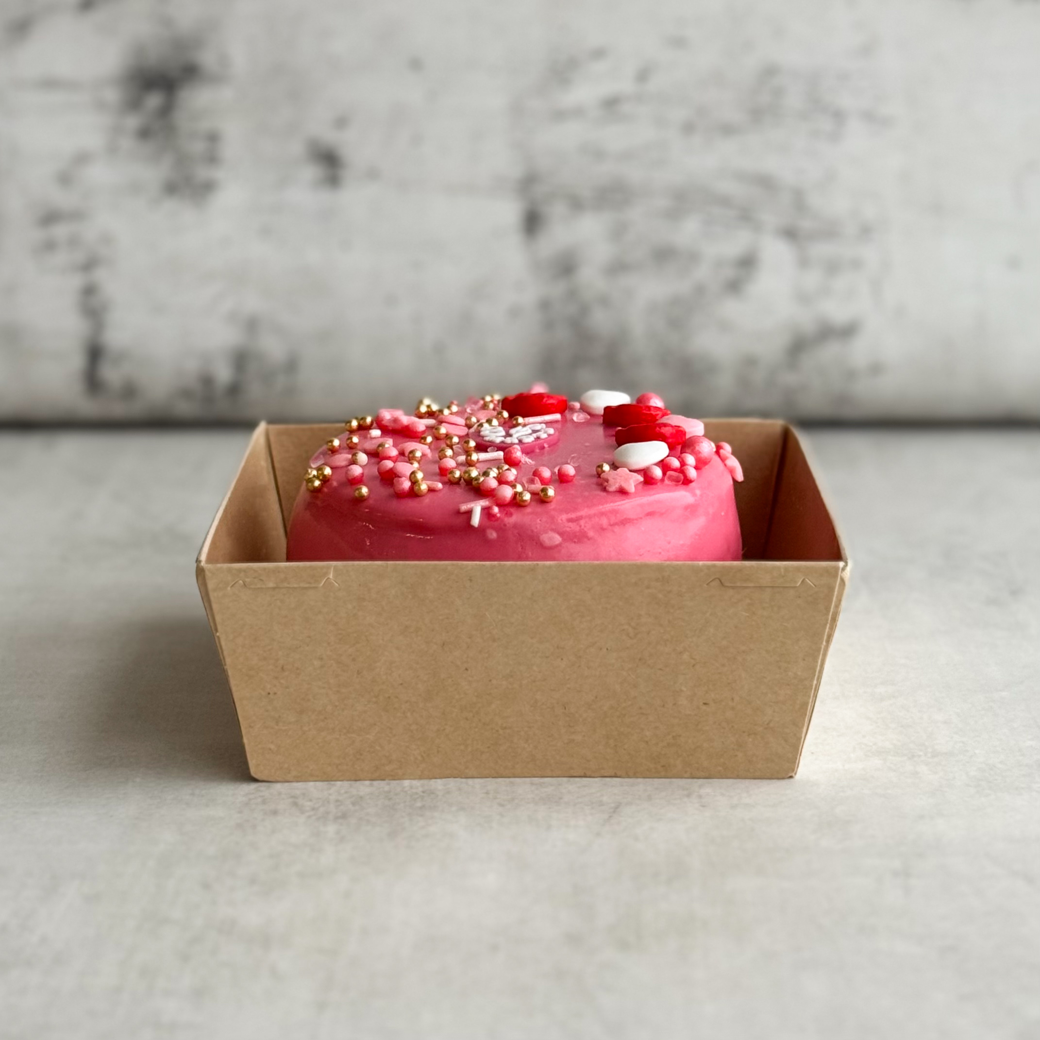 Бенто-торт ЧК брауни с карамелью (день влюблённых, 8 марта) в индивид.упаковке.  изображение 3