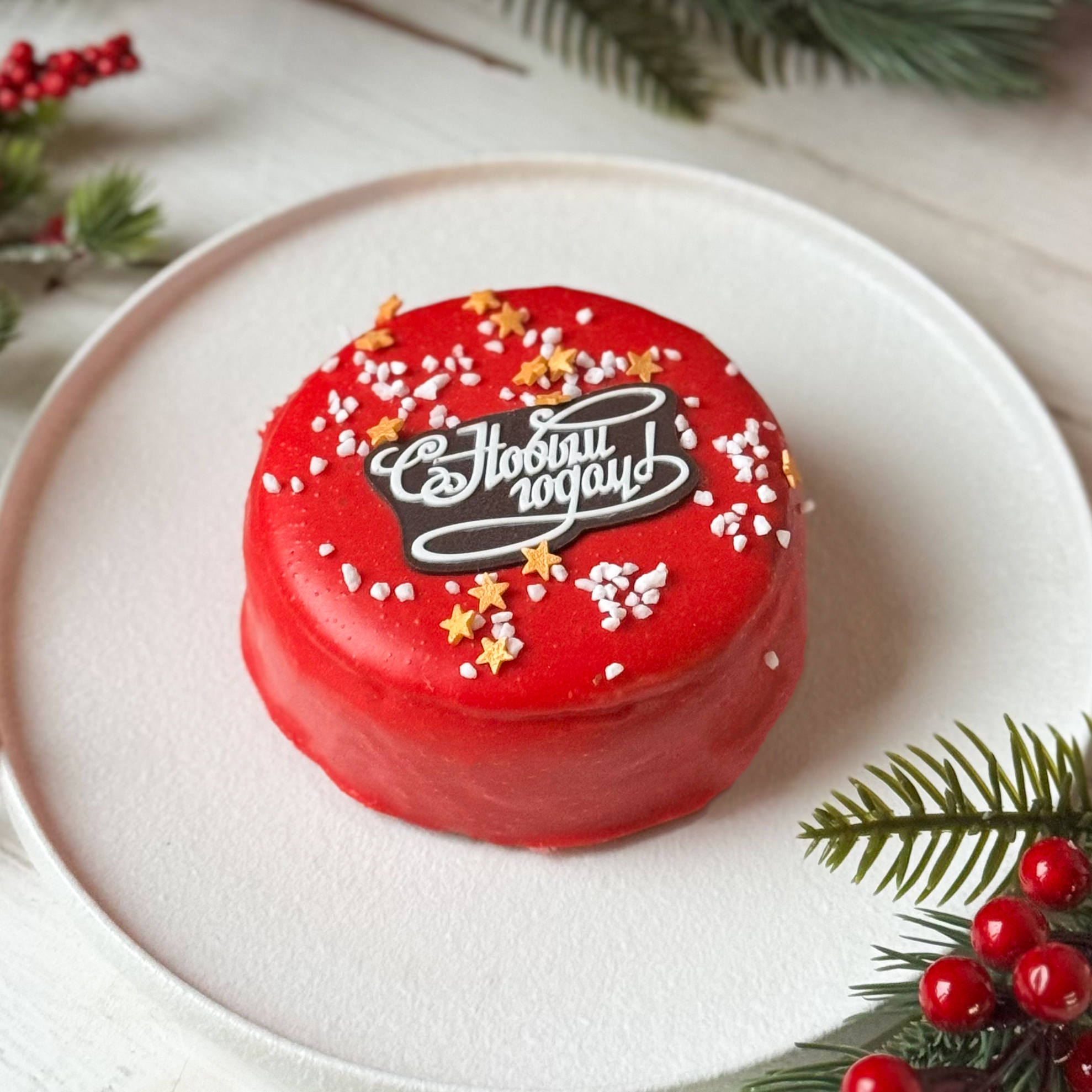 Бенто-торт ЧК брауни с карамелью (С Новым годом!) в индивид.упаковке 335 гр изображение 2