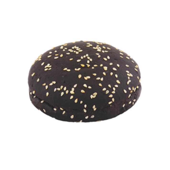 Булочка для гамбургера с кунжутом черная, диаметр 125 мм изображение 1