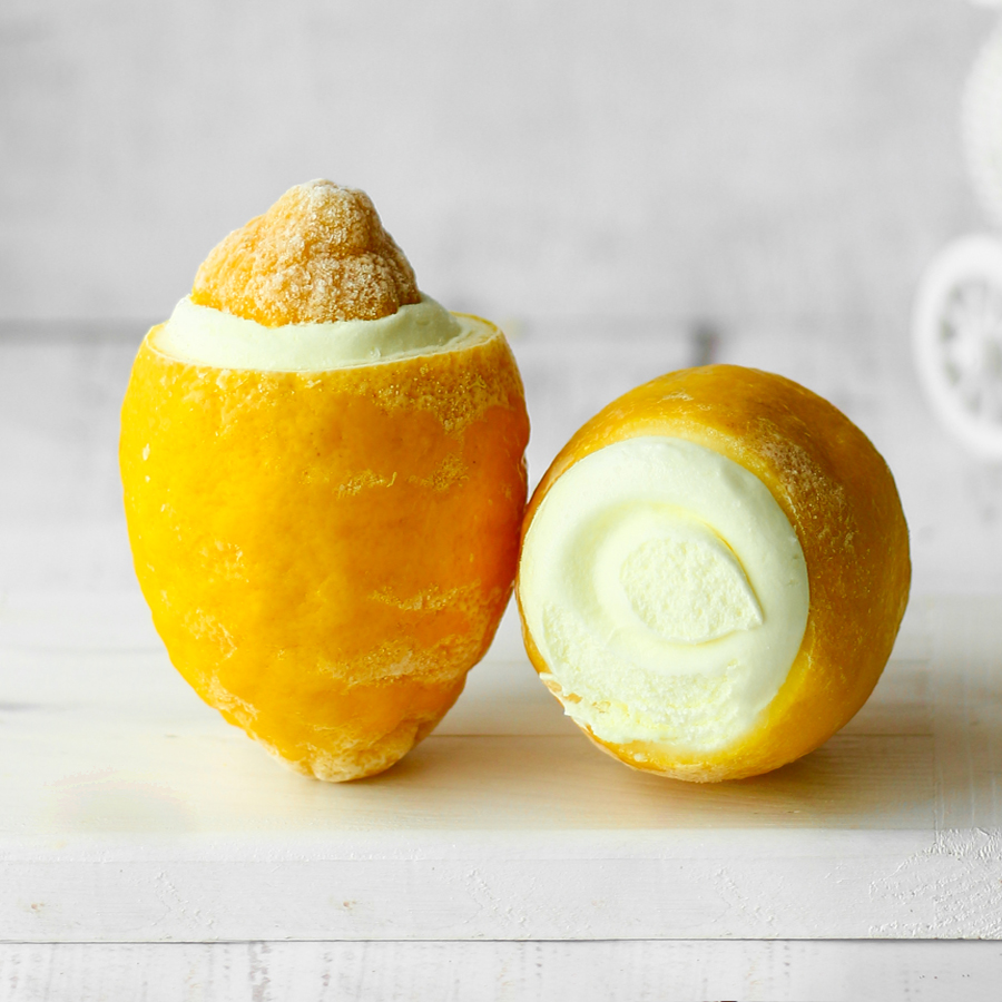 Лимонный замороженный десерт в оболочке настоящего лимона изображение 1