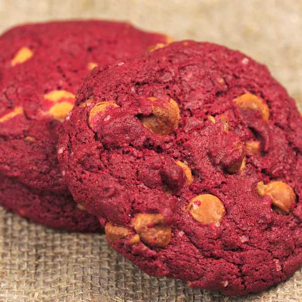 Американское печенье «Gourmet RED VELVET cookie dough»  (Красный бархат) изображение 3