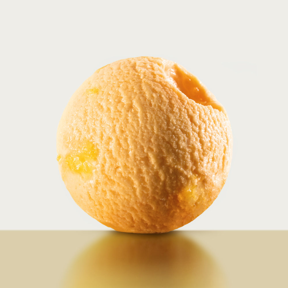 Этот сорбет с тропическим характером создан из маракуйии апельсина, с добавлением кусочков апельсиновой мякоти.  изображение 1
