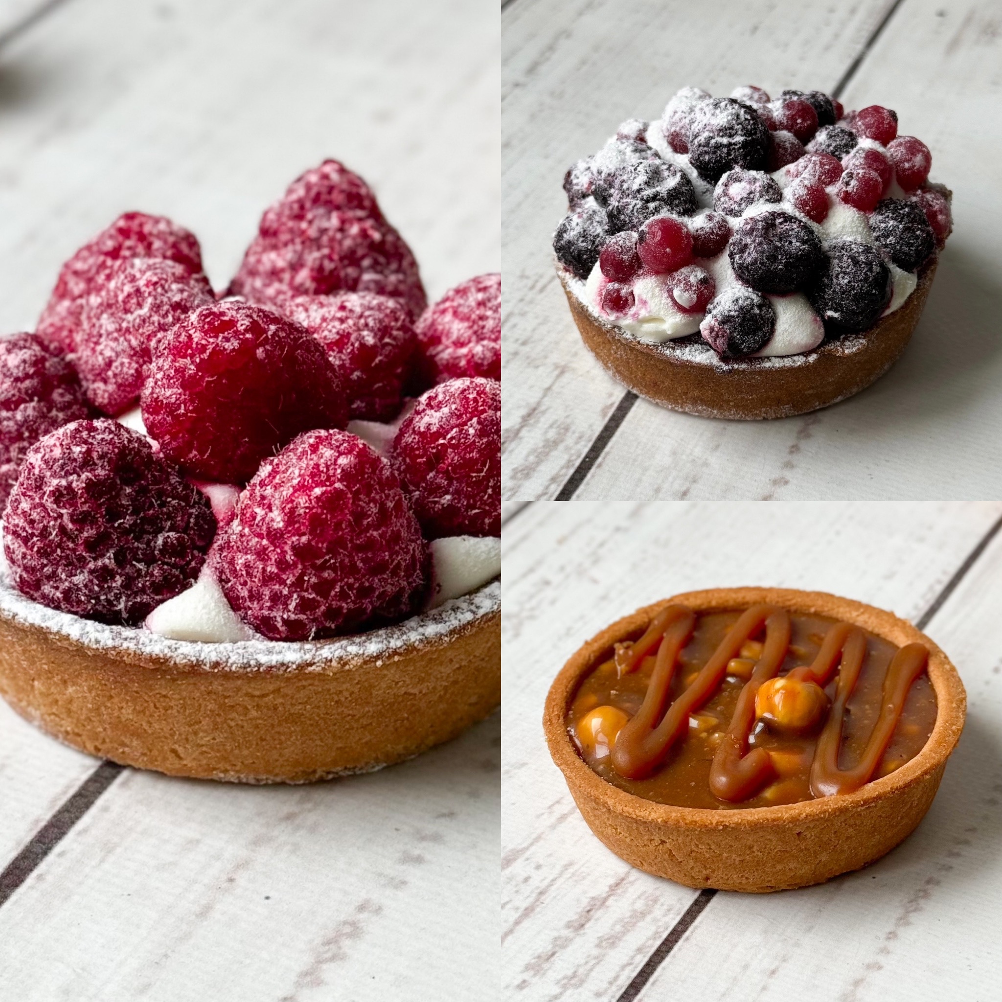 Ассорти из 9 тарталеток 3 вкусов: карамельные (3 шт.), малиновые (3 шт.), смородиновые (3 шт.) изображение 1