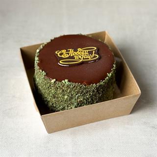 Бенто-торт Дубайский шоколад  (С Новым годом!) в индивид.упаковке 350 гр