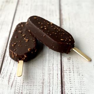Мороженое эскимо с ЗМЖ с ароматом ванили в шоколадной глазури с арахисом