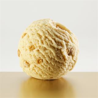 Сливочное карамельное мороженое с кусочками традиционного бельгийского сахарного печенья с корицей.