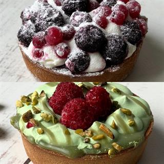 Тарталетка ассорти 8 порций 2 вкуса: Тарталетка "Ягодная" смородиновая; Тарталетка Фисташковая